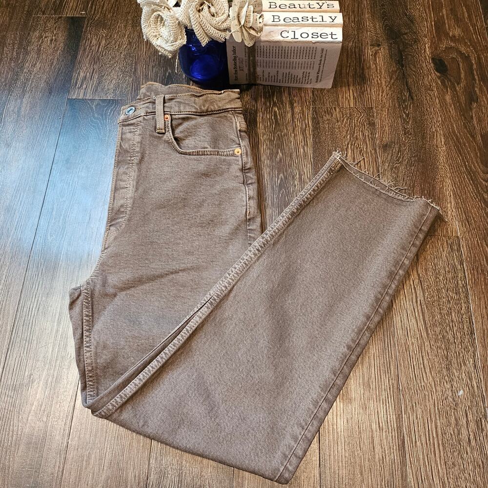 RE/DONE Levi’s Jeans Washed Chocolate High Rise Stove Pipe Straight Leg Jean 27